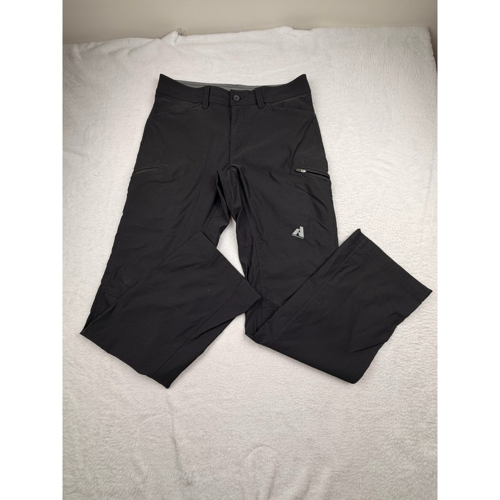 Eddie Bauer First Ascent Guide Pants Mens 32x32 Black Technical Hiking Outdoor